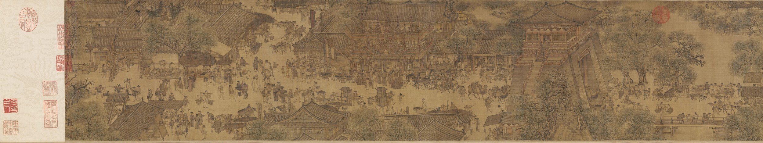 清明上河图 收藏印 · 城内街市 · 城门楼